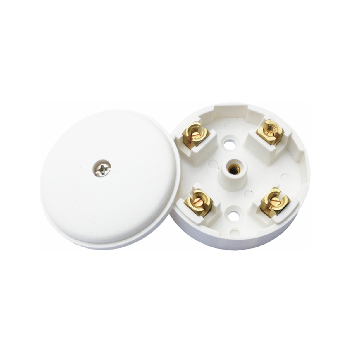 Securlec white mini 4 terminal junction box 20A