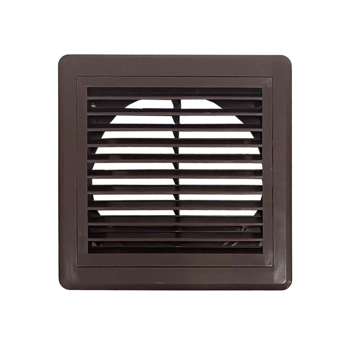 Securlec brown louvred ducting grille, 100mm, view 2