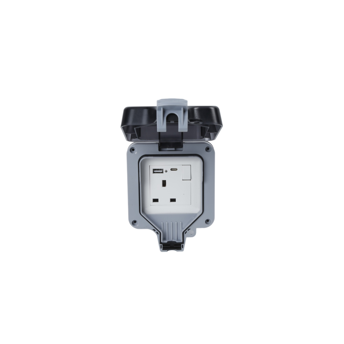 Securlec IP66 outdoor 1 gang socket with USB-A and USB-C