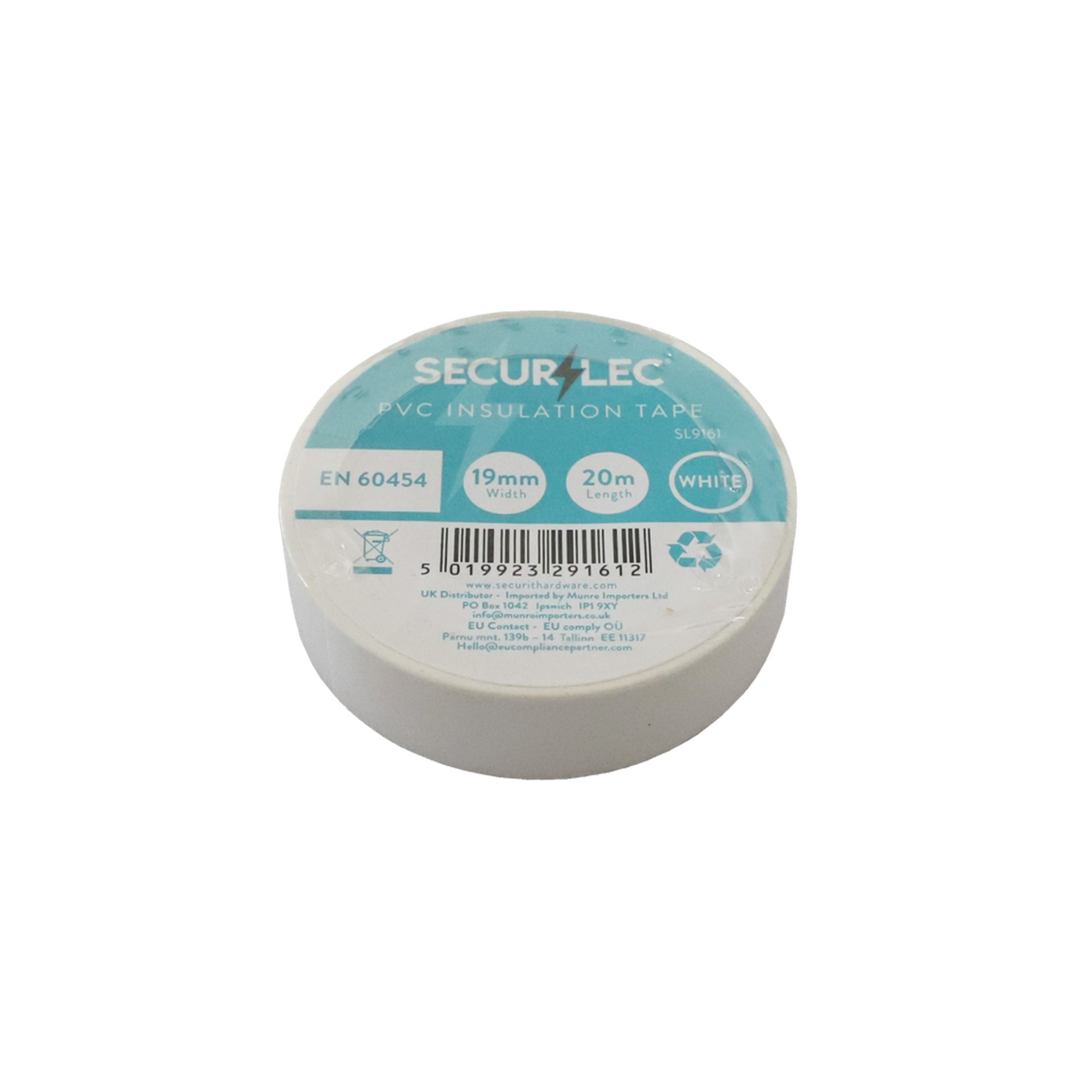 Securlec white PVC insulation tape pack of 10