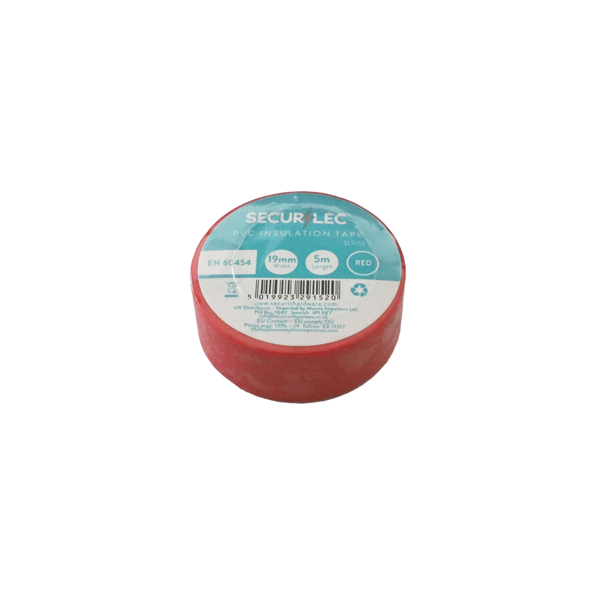 Securlec red PVC insulation tape pack of 10