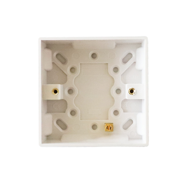 Securlec single gang square pattress box 35mm