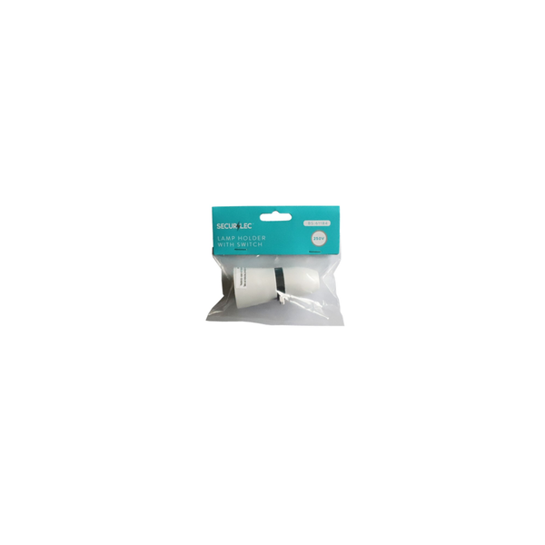 Securlec white switched T2 lampholder