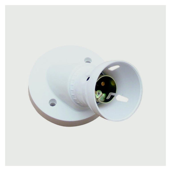 Securlec angled B22 bayonet skirt batten lampholder