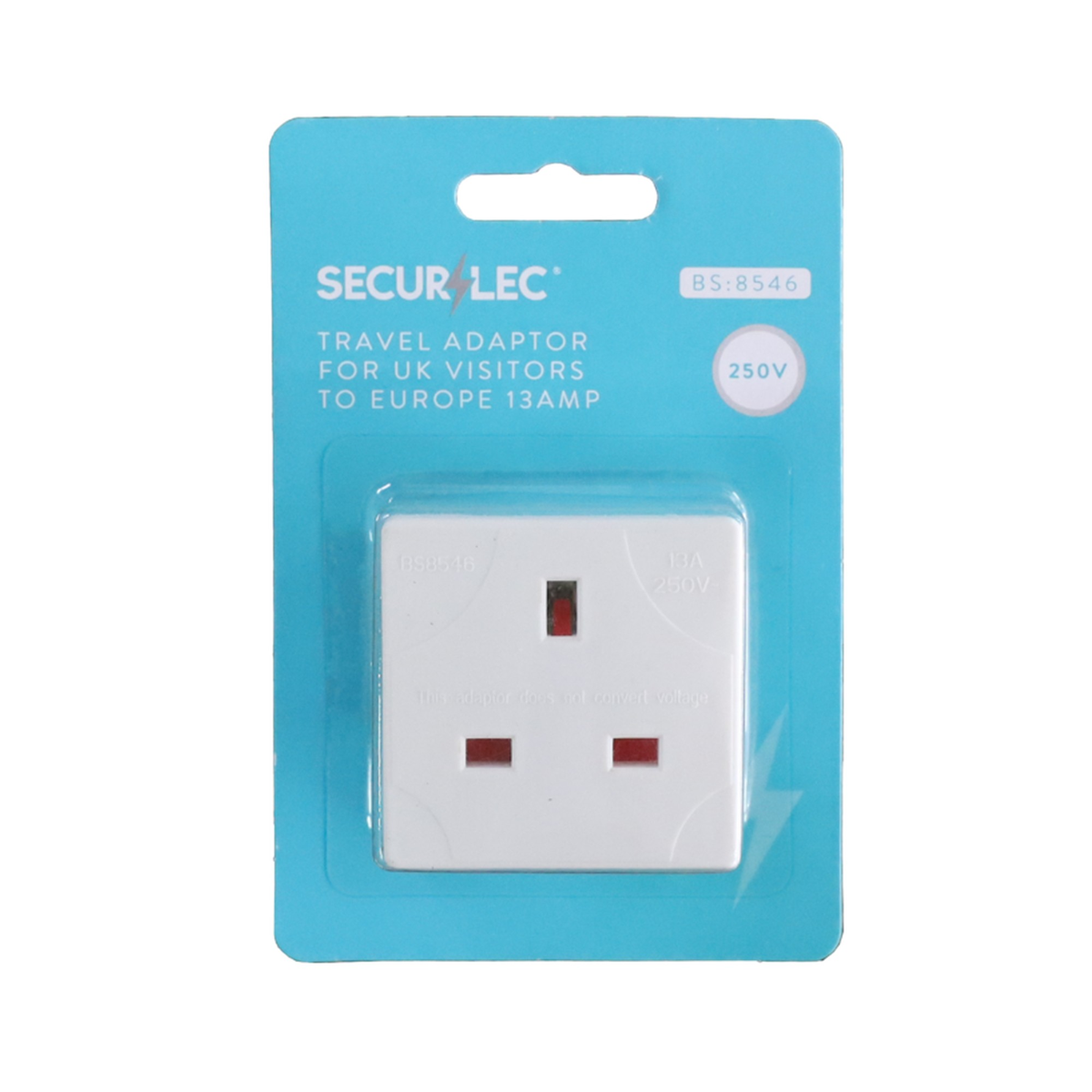 Securlec UK to Europe travel adaptor