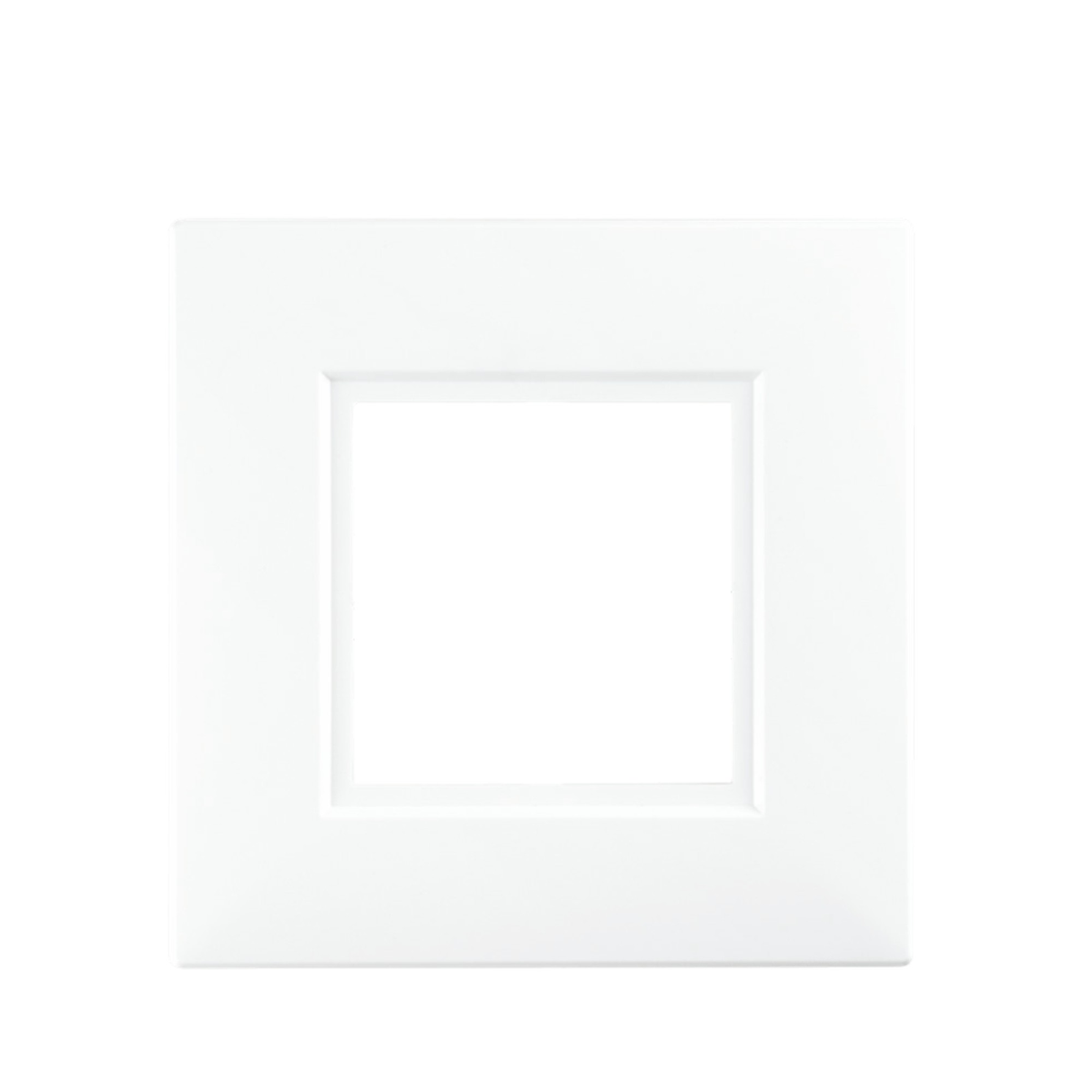 Securlec white square edge finger plates, pair