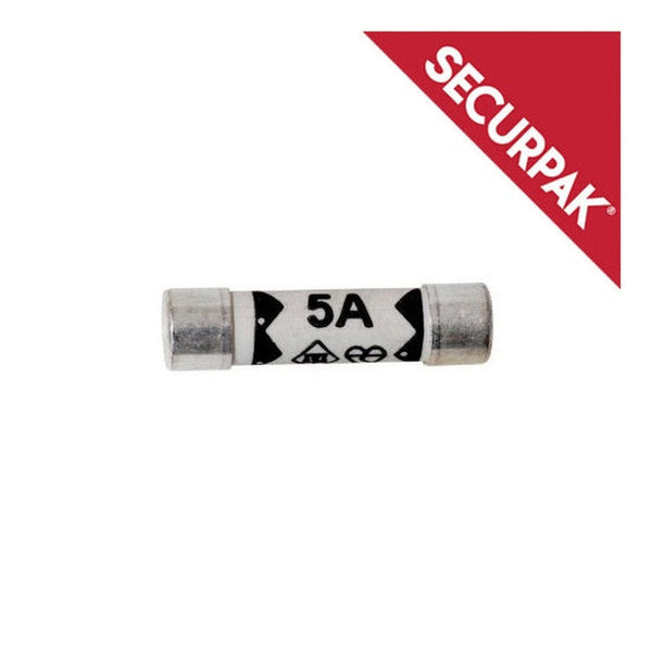Securpak 5 amp cartridge fuses pack of 3