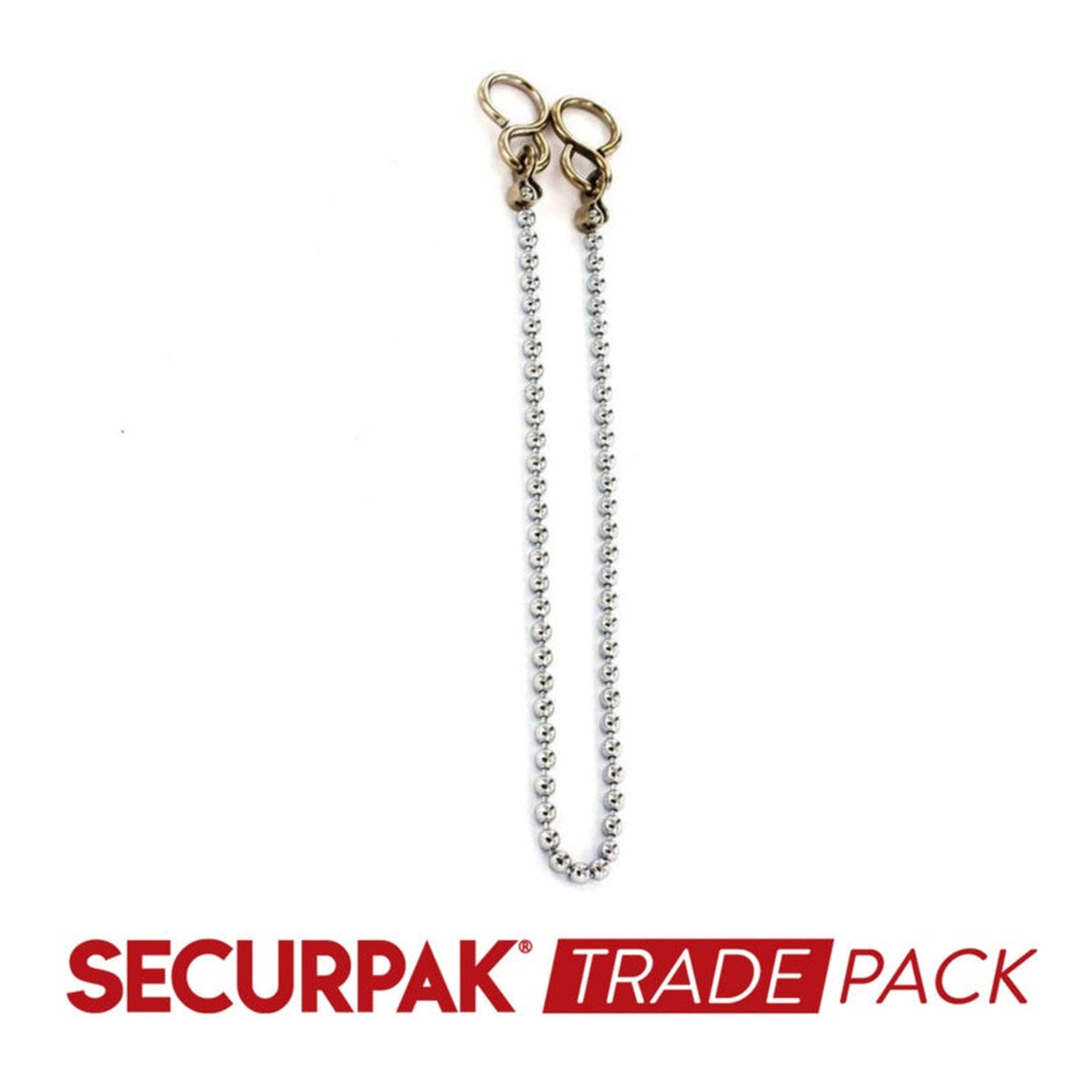 Securpak chrome plated 450mm bath ball chain pack of 6