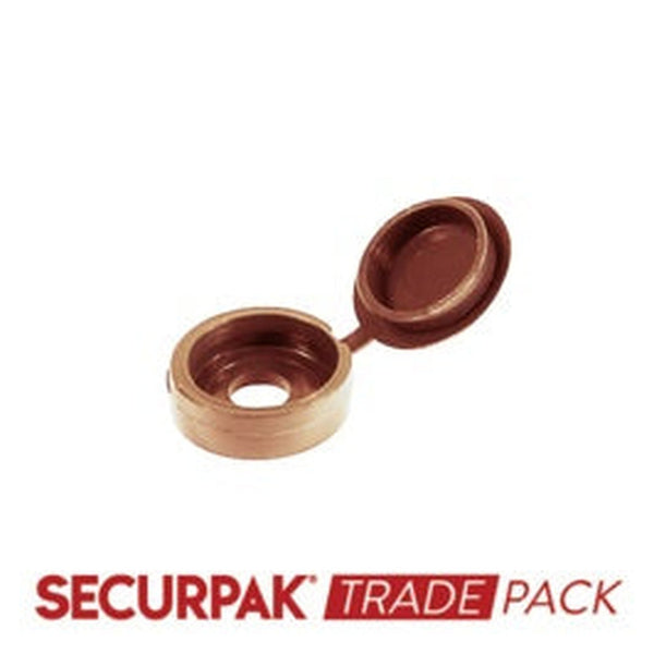 Pack of 100 Securpak beige fold over screw caps