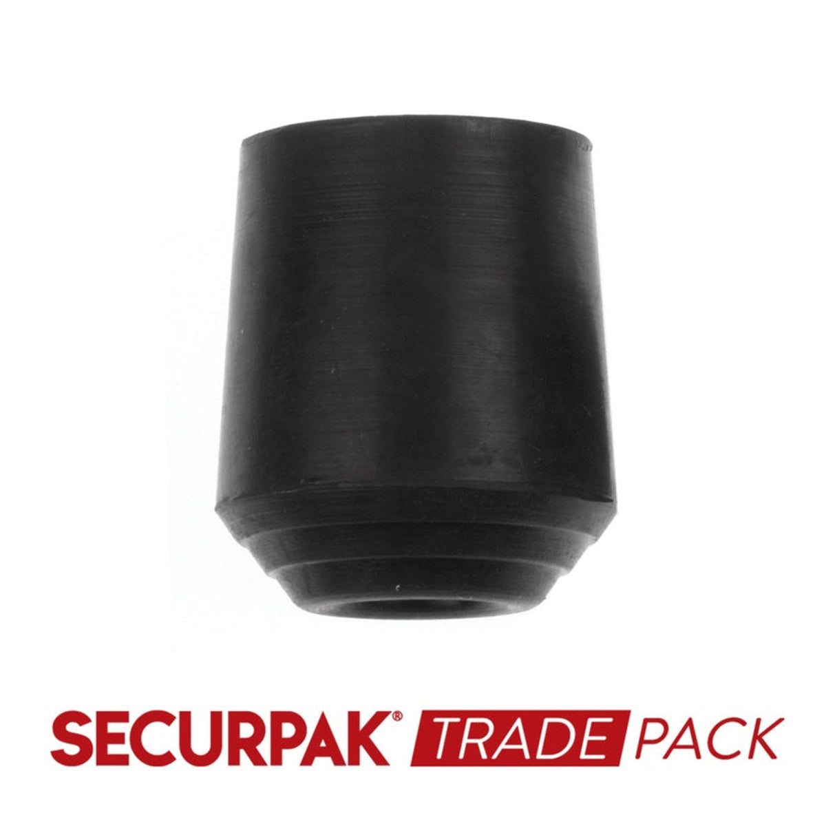 Pack of 8 Securpak black 22mm chair ferrules