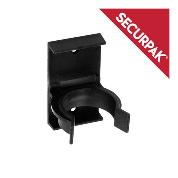 Pack of 2 Securpak black 10mm plinth clips