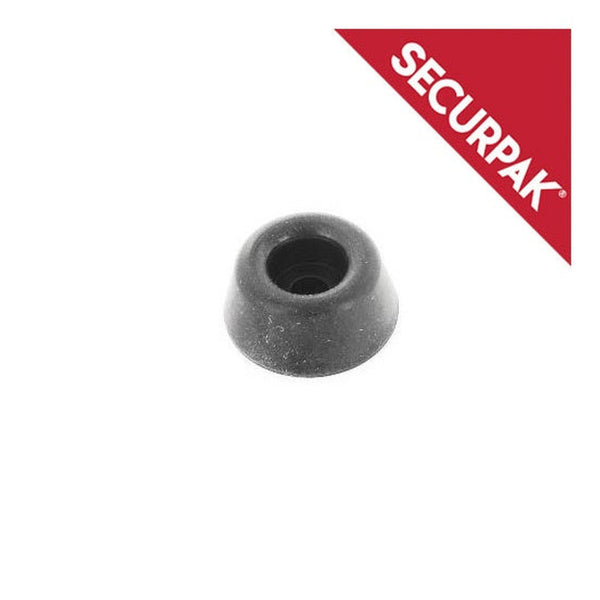 Pack of 6 Securpak black 19mm seat buffers
