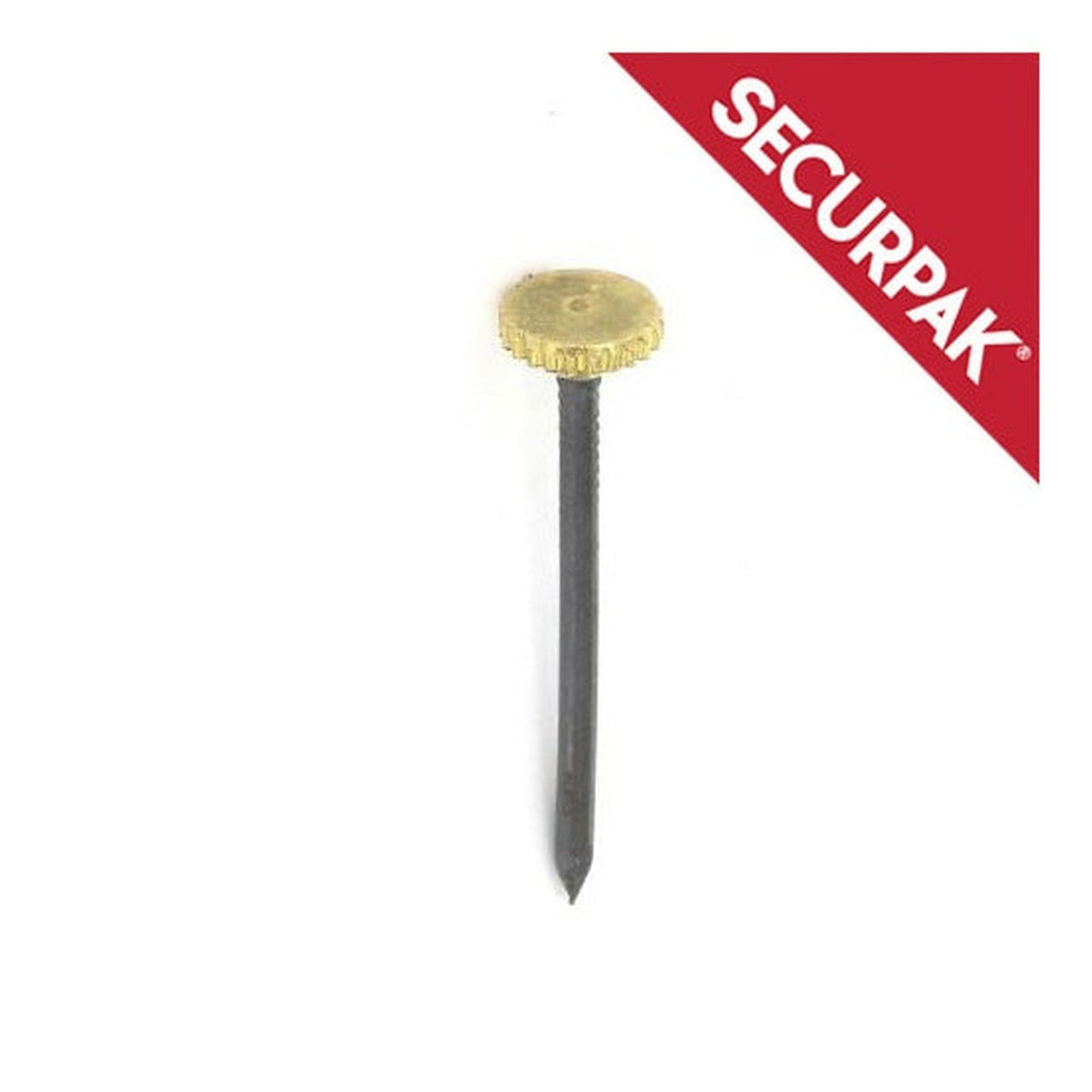 Securpak brass headed picture pins pack of 10