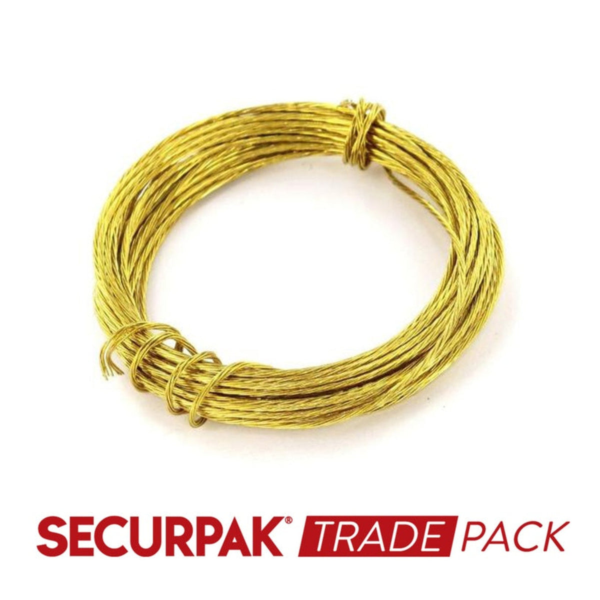 Pack of 10 Securpak brass picture wire, 3.5m