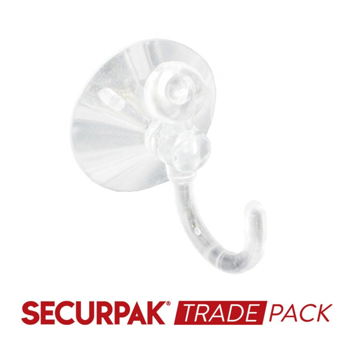 Securpak clear 45mm suction hooks, pack of 15