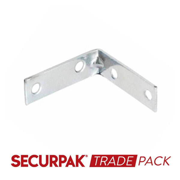 Securpak zinc plated 50mm corner braces pack of 10