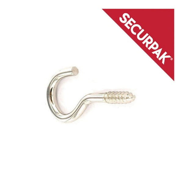 Pack of 50 Securpak nickel plated curtain wire hooks