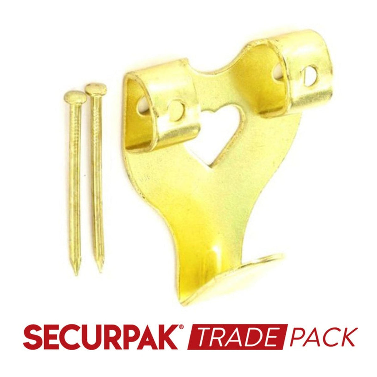 Securpak pack of 80 brass plated picture hooks and pins