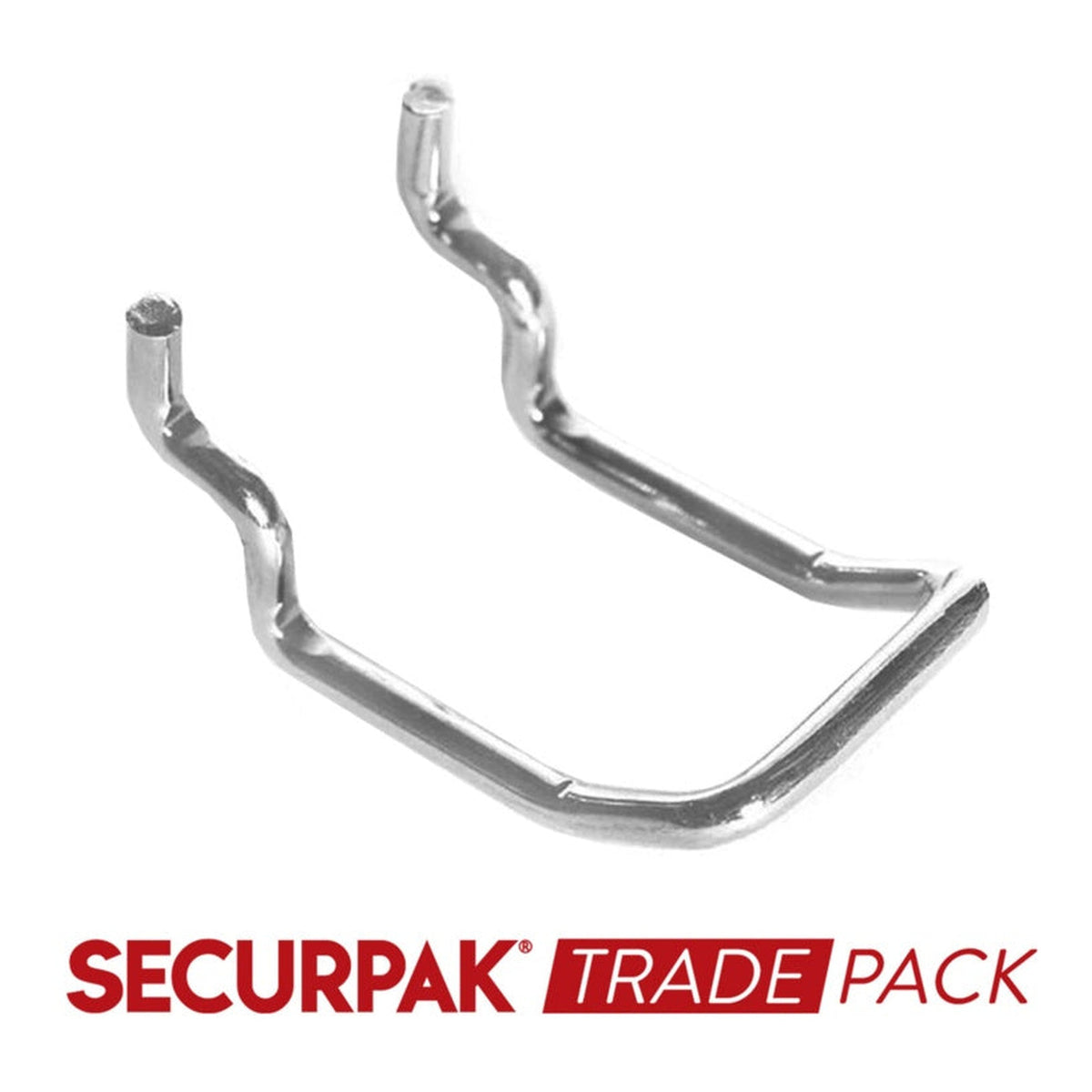Securpak zinc plated euro pegboard loop hooks pack of 20