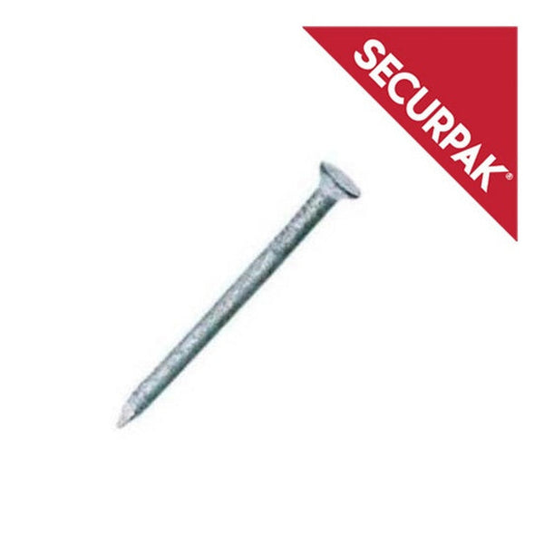 Securpak galvanised round wire nails 75mm, 120g pack