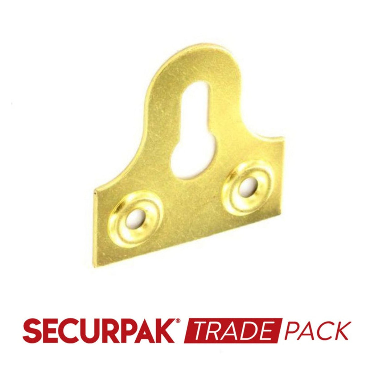 Securpak brass plated slotted glass plates 32mm pack of 30