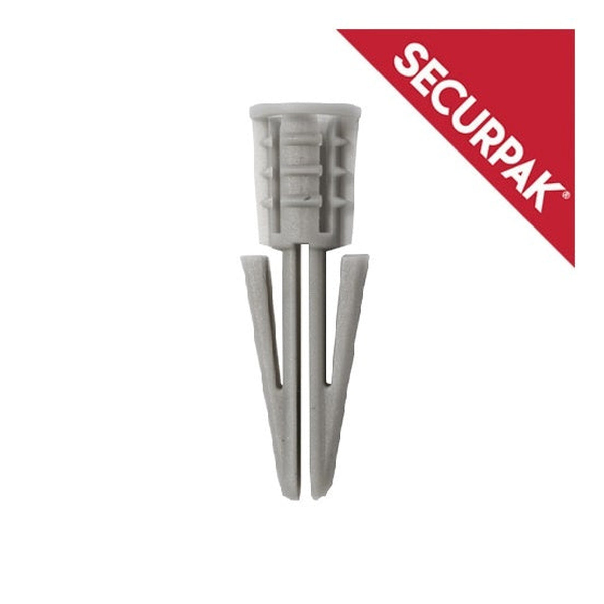Pack of twelve Securpak grey plasterboard plugs