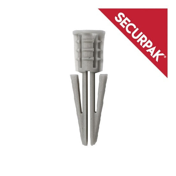 Pack of twelve Securpak grey plasterboard plugs
