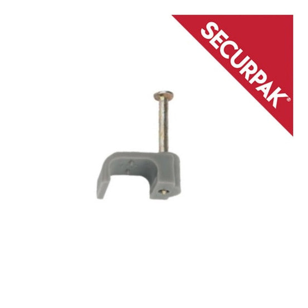 Pack of 20 Securpak grey 2.5mm T&E cable clips