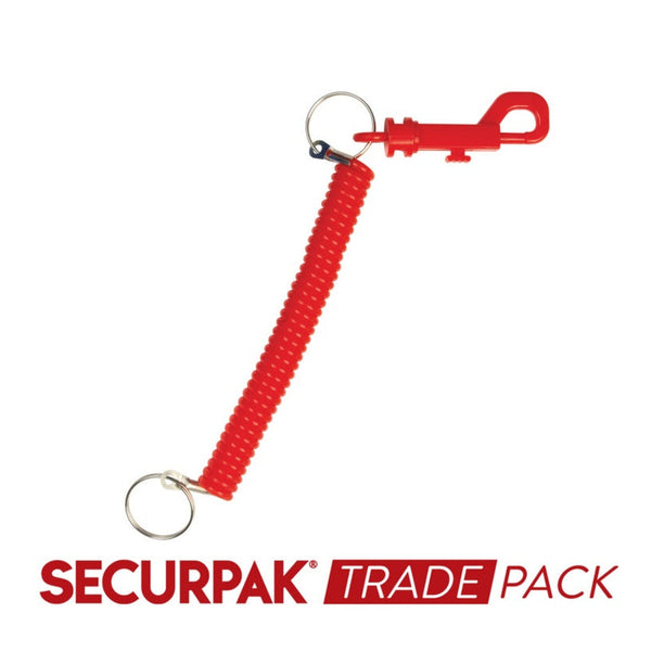 Pack of 5 Securpak assorted hipster key rings 70mm