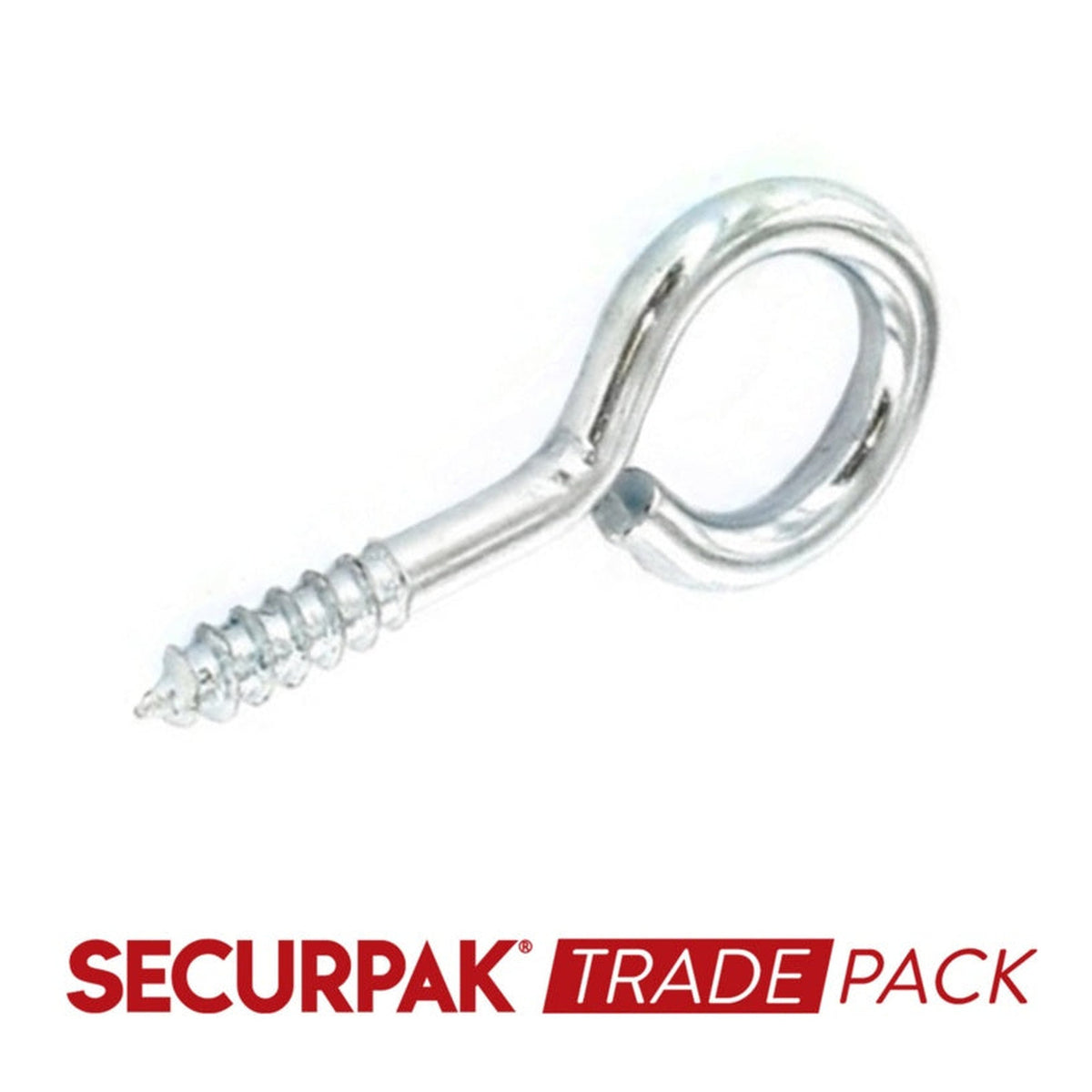 Securpak zinc plated screw eyes 40mm x 8 pack of 100