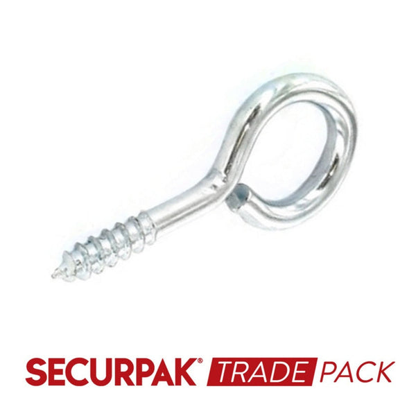 Securpak zinc plated screw eyes 55mm x 12 pack of 30