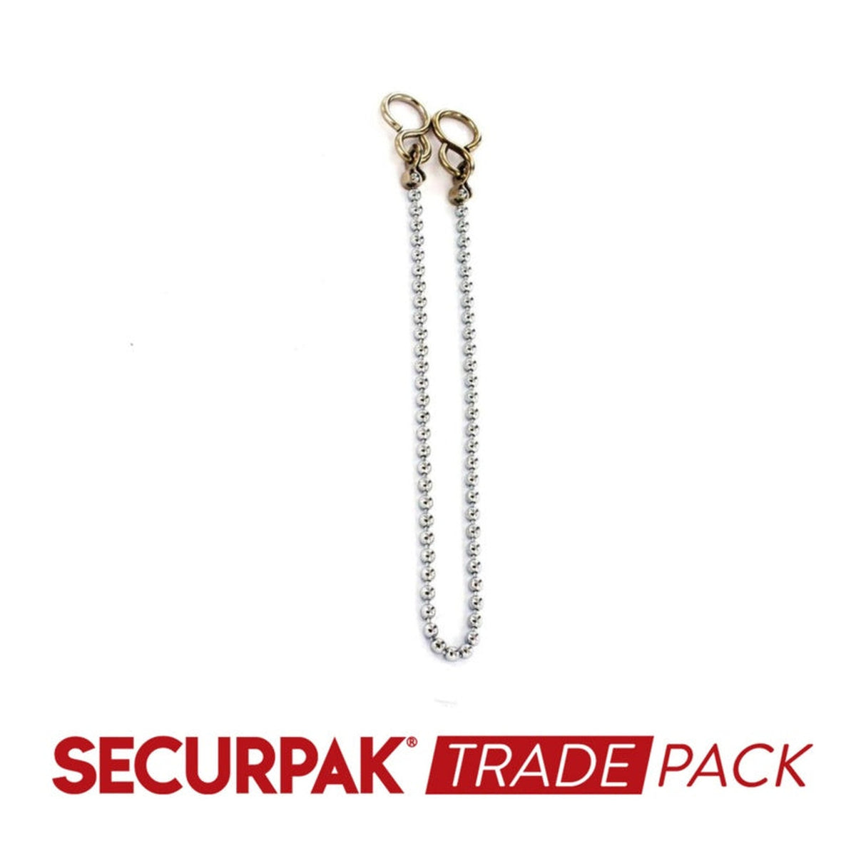 Pack of 6 Securpak 300mm chrome plated sink ball chains