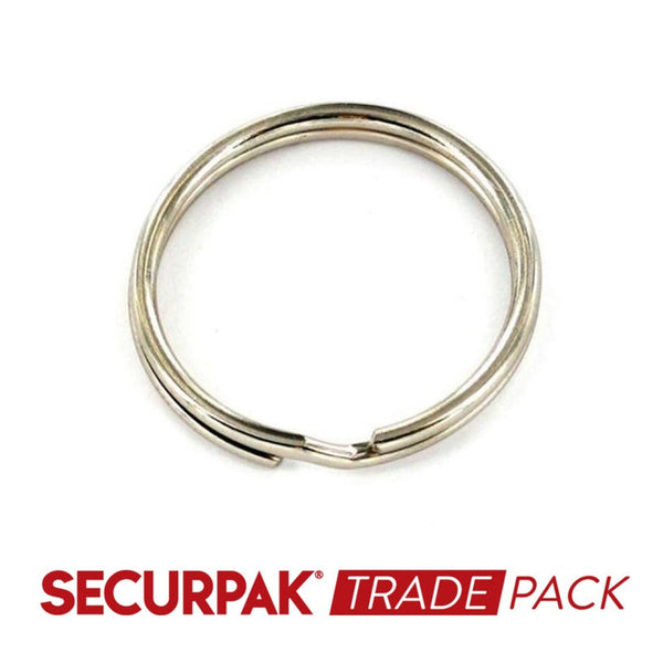 Pack of 50 Securpak 33mm zinc plated steel split rings