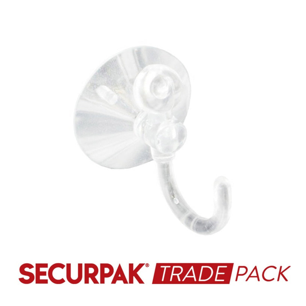 Securpak clear 35mm suction hooks 20 pack