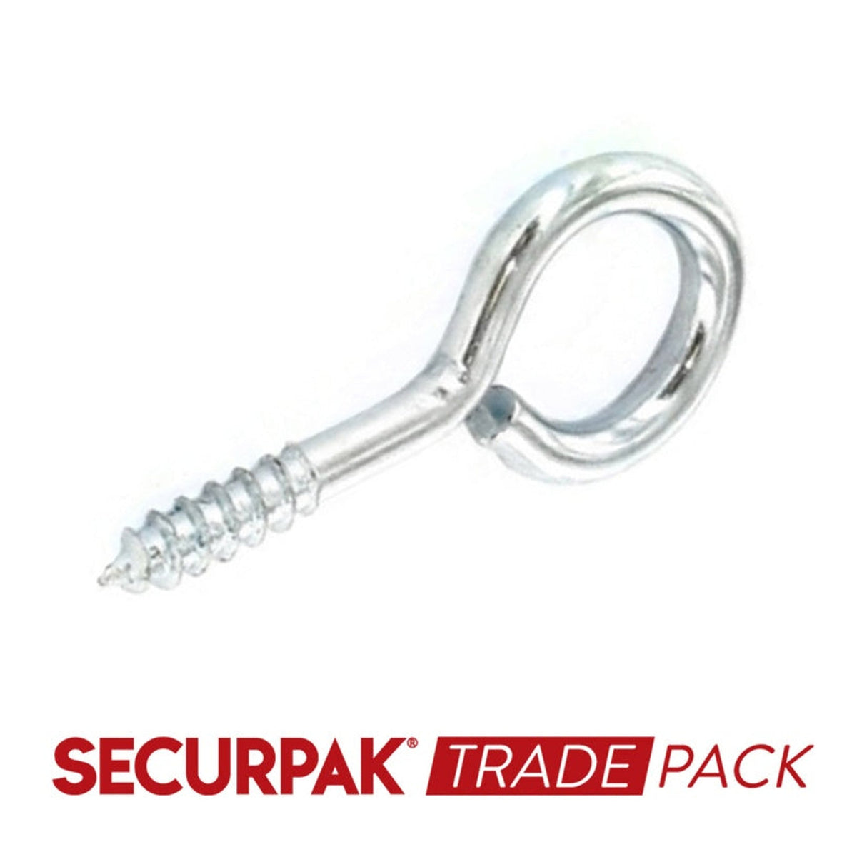 Pack of 25 Securpak zinc plated vine eyes 75mm