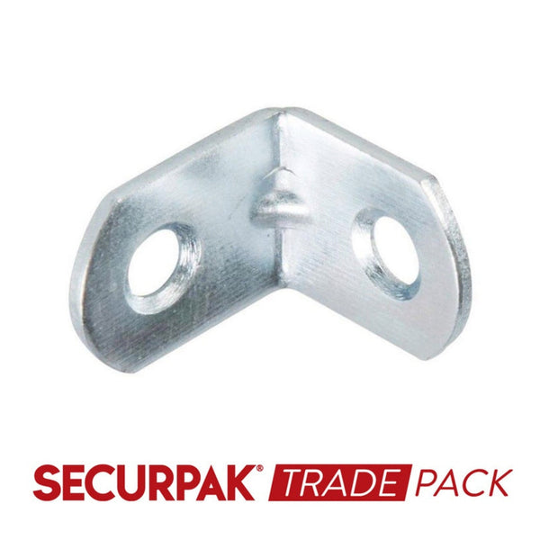 Pack of 30 Securpak 19mm zinc plated angle brackets