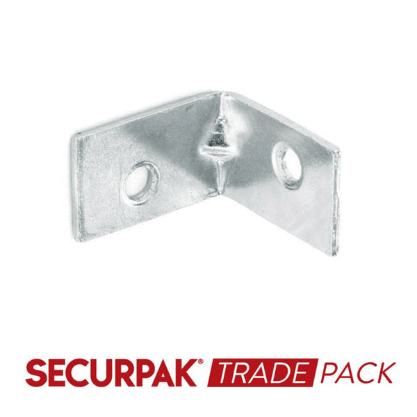 Pack of 20 Securpak zinc plated 38mm corner braces