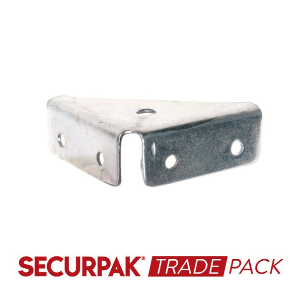 Securpak 50mm zinc plated corner brackets pack of 10
