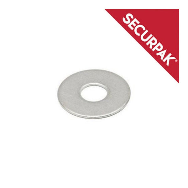 Securpak zinc plated M10 x 25mm penny washers, pack of 14