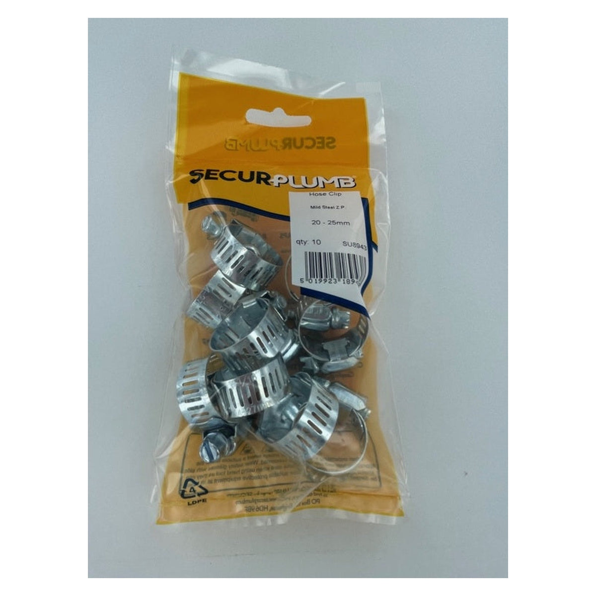 Pack of 10 Securplumb 20-25mm hose clips