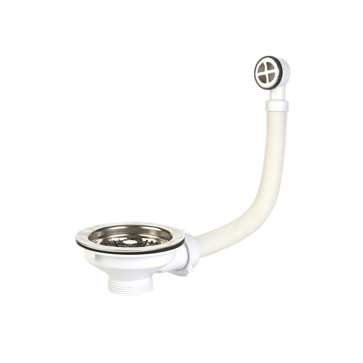 Securplumb stainless steel sink basket strainer and overflow 40mm, view 2