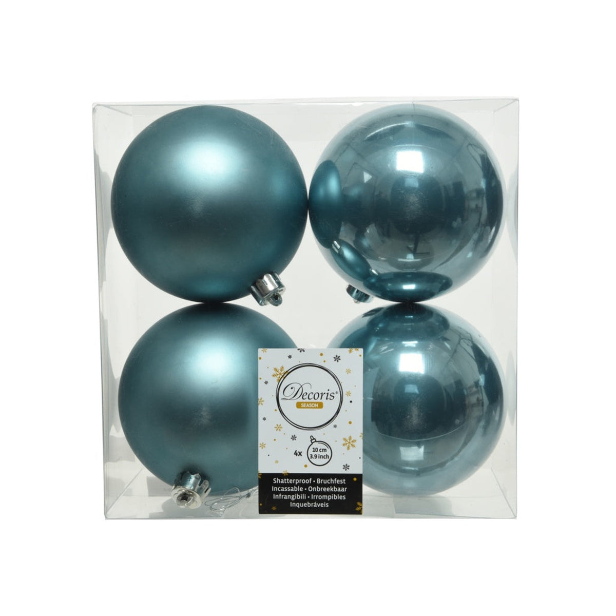 Shatterproof Baubles 10cm - Blue Dawn