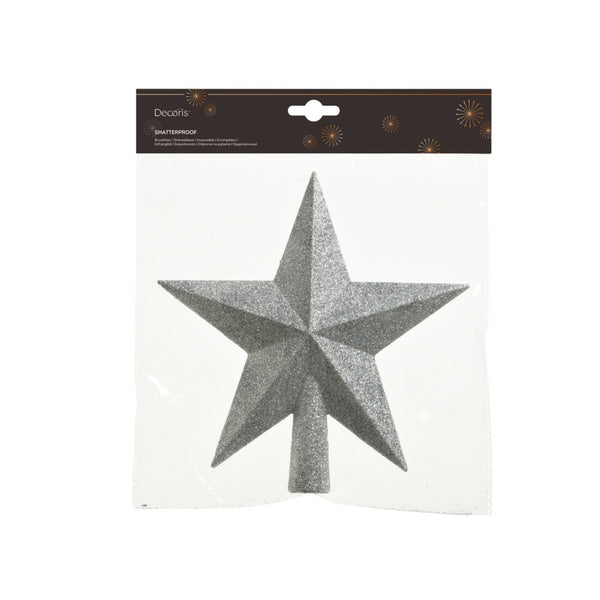 Shatterproof Tree Top Star - Silver