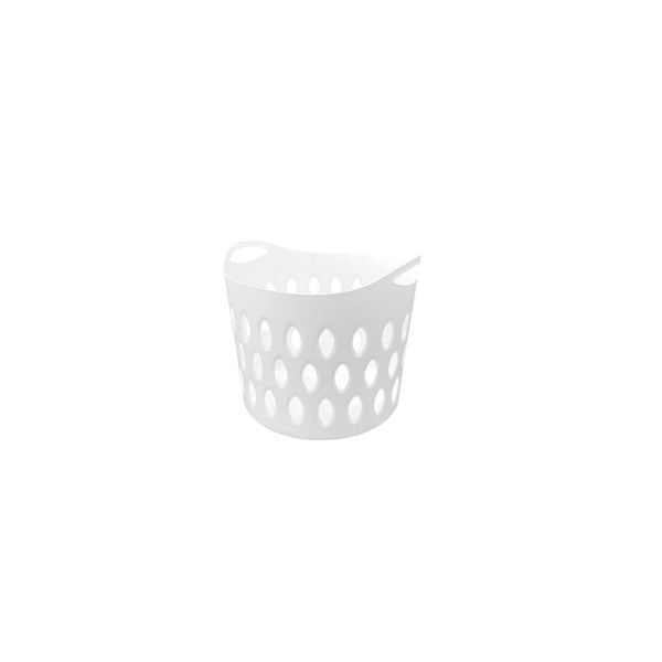 Signature small white flexi laundry basket