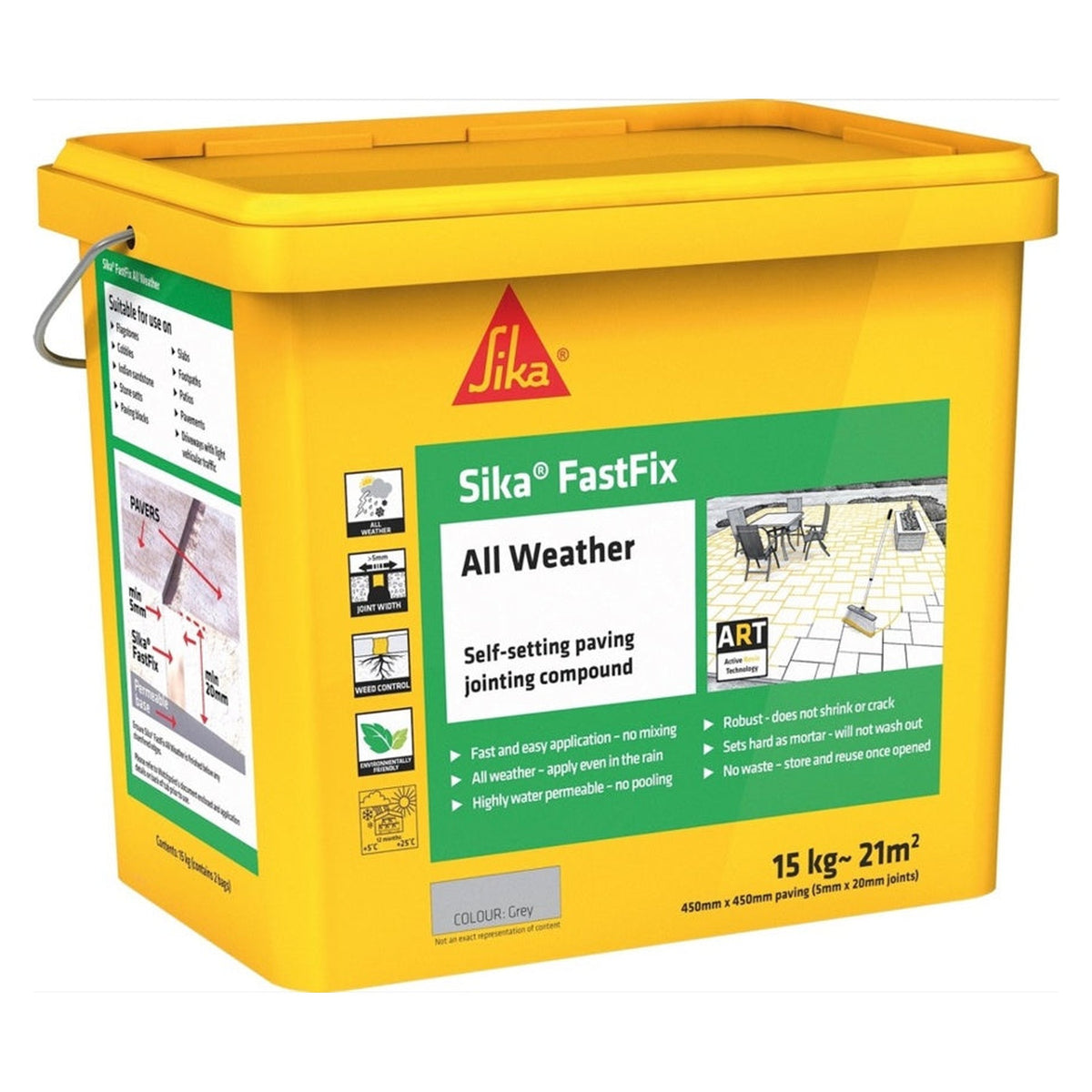 Sika FastFix All Weather Jointing Compound 14kg tub in Grey