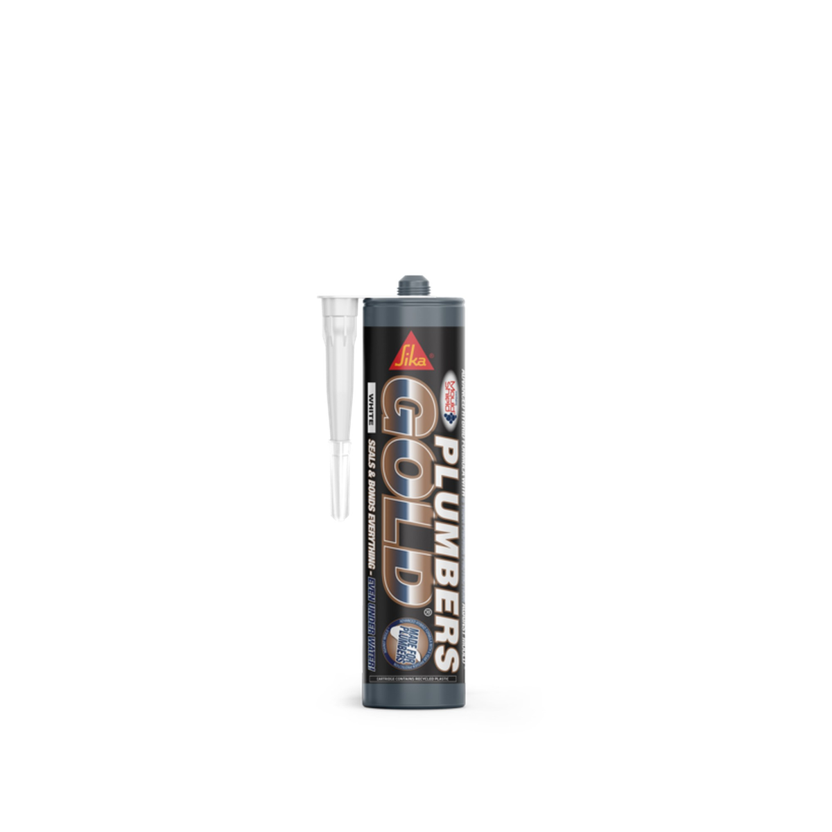 Sika Plumbers Gold 290ml white sealant cartridge