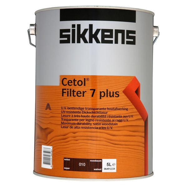 Sikkens Cetol Filter 7 Plus 5L tin in Walnut 010 exterior wood stain