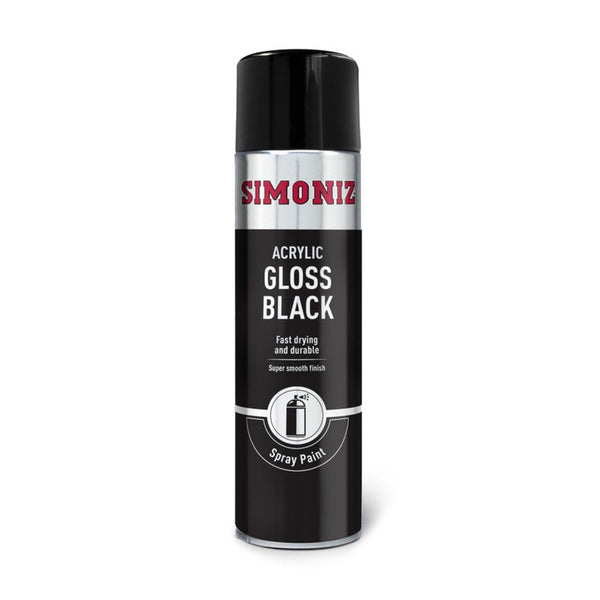 Simoniz gloss black spray paint 500ml aerosol