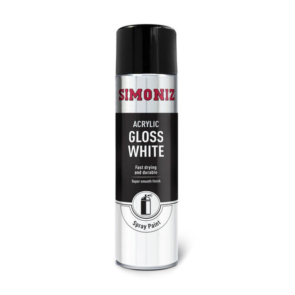 Simoniz gloss white spray paint 500ml aerosol