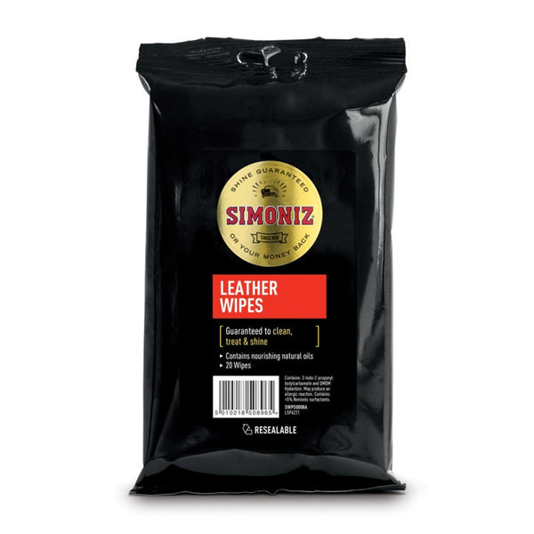 Pack of twenty Simoniz leather wipes